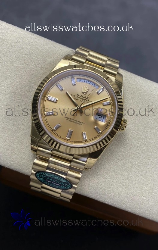 Rolex Day Date 228238 Yellow Gold in Gold Dial Super Clone Watch 