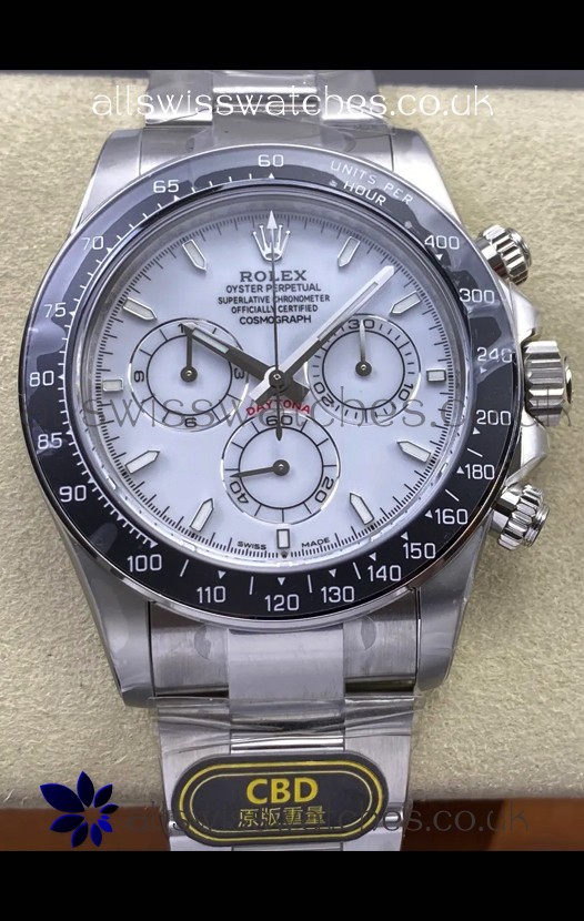 Rolex Daytona 126502 White Enamel Dial FREE SPRUNG MVMT Super Clone Watch 
