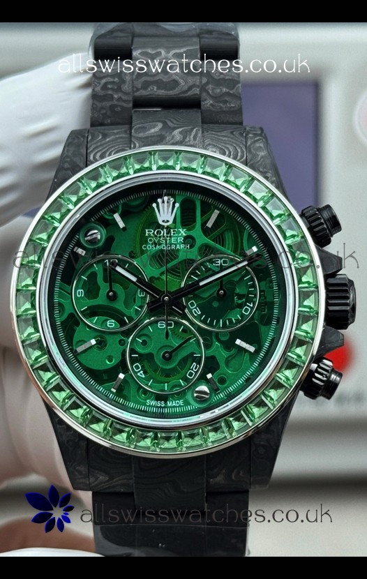Rolex Daytona Green "Artisans De Genève - Poetry of Lights" Carbon Casing Super Clone Watch 