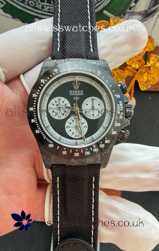Rolex Daytona DiW Black Carbon Fiber Paul Newman Dial Super Clone Watch 