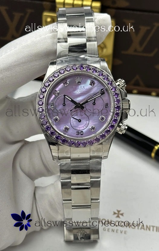 Rolex Daytona Super Purple Pearl Pearl 4131 Movement Super Clone Watch 