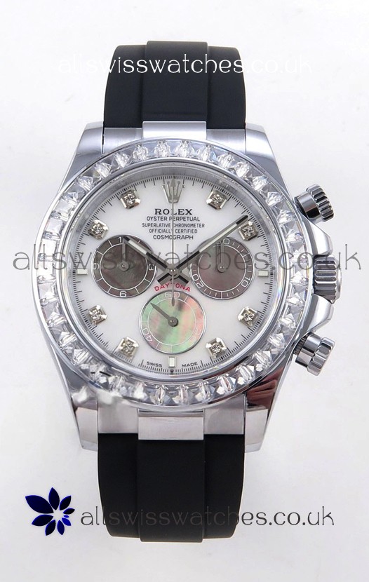 Rolex Daytona 126539TBR FREE SPRUNG MVMNT White Pearl Dial Super Clone Watch 