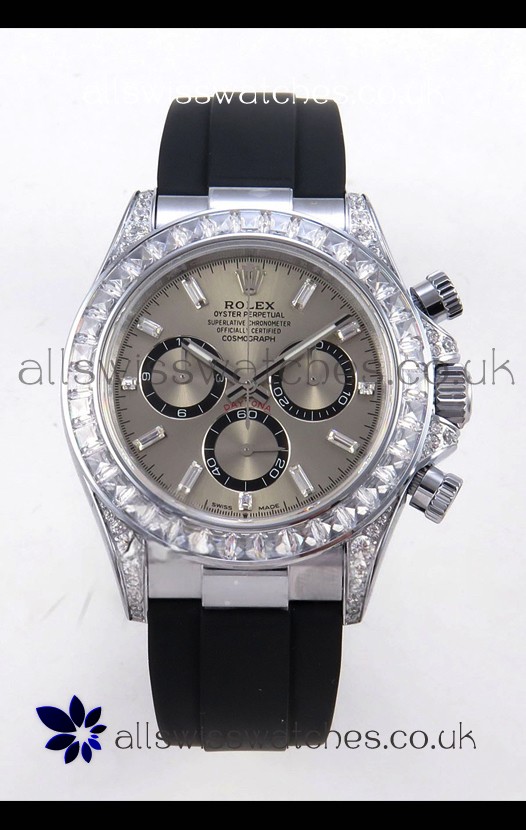 Rolex Daytona 126539TBR FREE SPRUNG MVMNT Grey Dial Super Clone Watch 