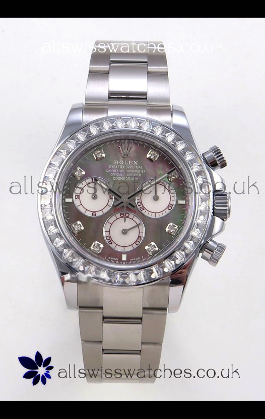 Rolex Daytona 126599 FREE SPRUNG MVMT White Gold Grey Pearl Super Clone Watch 
