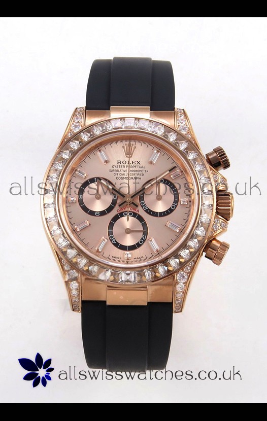 Rolex Daytona 126535 Rose Gold FREE SPRUNG MVMT Gold Dial Super Clone Watch 