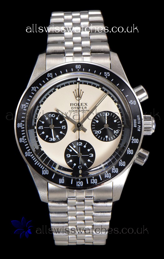 Rolex Daytona Paul Newman 37MM Cream Dial Manual Wind Super Clone Watch 