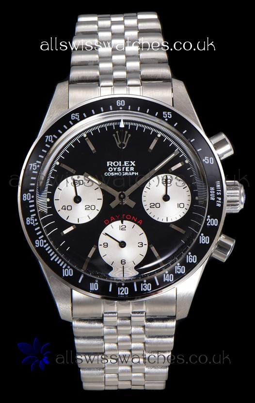Rolex Daytona Paul Newman 37MM Black Dial Manual Wind Super Clone Watch 