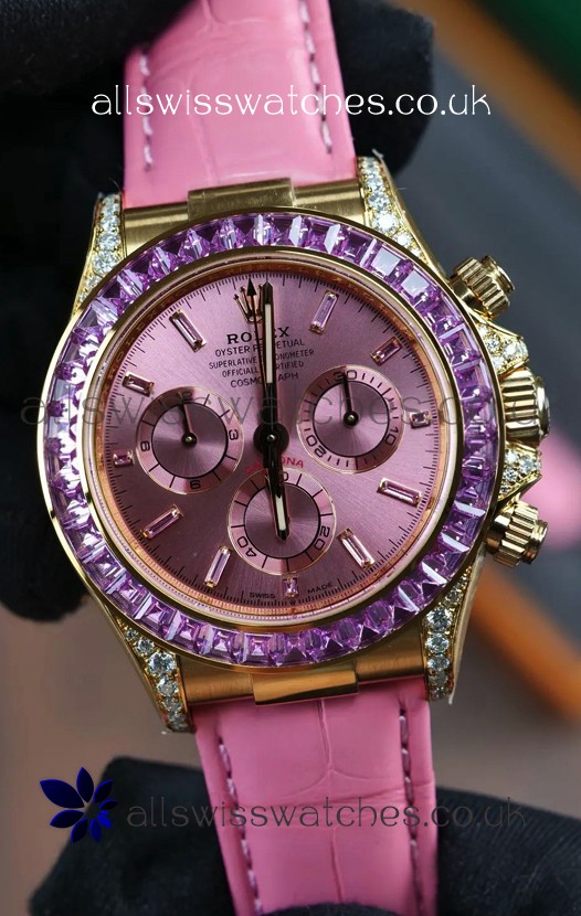 Rolex Daytona 126538TRO Yellow Gold Pink Dial Super Clone Watch 