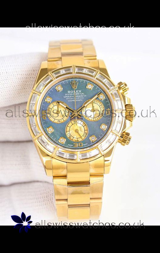 Rolex Daytona 116519 Yellow Gold Pearl Dial Super Clone Watch 