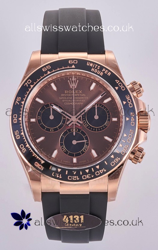 Rolex Daytona 126515 Brown Dial Stick Markers FREE SPRUNG MVMT Super Clone Watch 