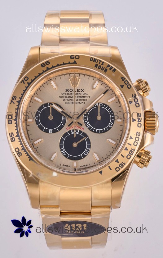 Rolex Daytona 126508 Yellow Gold FREE SPRUNG MVMT Super Clone Watch 