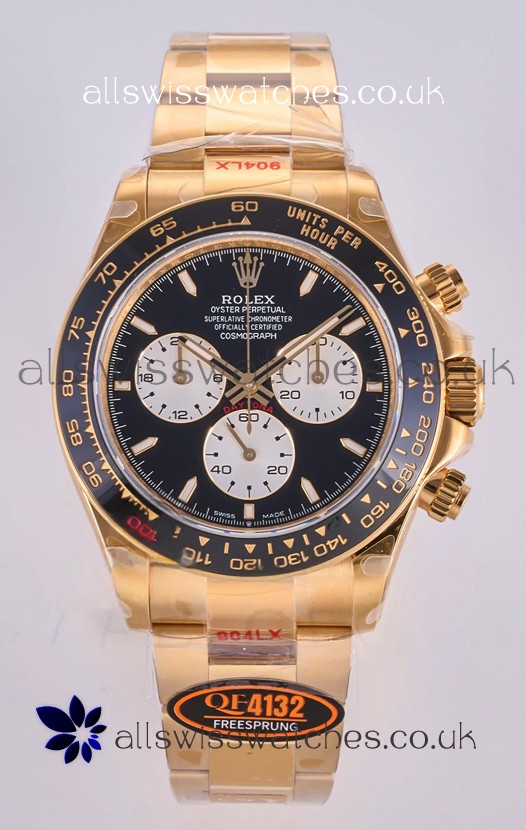 Rolex Daytona 126528 Le Mans Yellow Gold FREE SPRUNG MVMT Super Clone Watch 