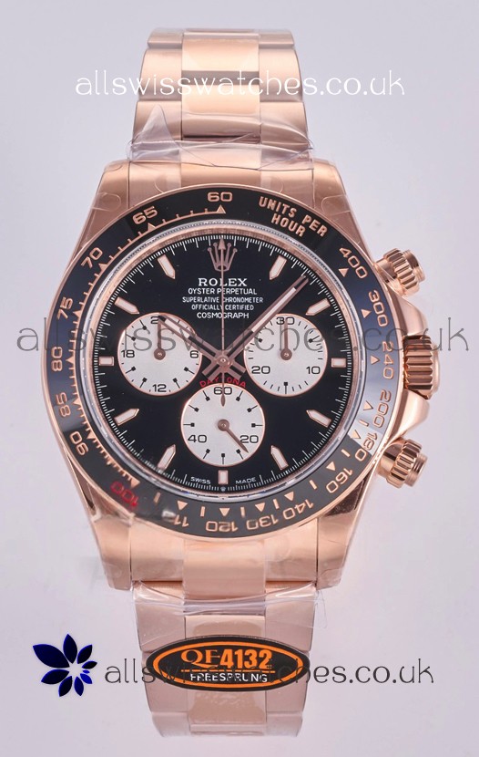 Rolex Daytona 126525 Le Mans Rose Gold FREE SPRUNG MVMT Super Clone Watch 