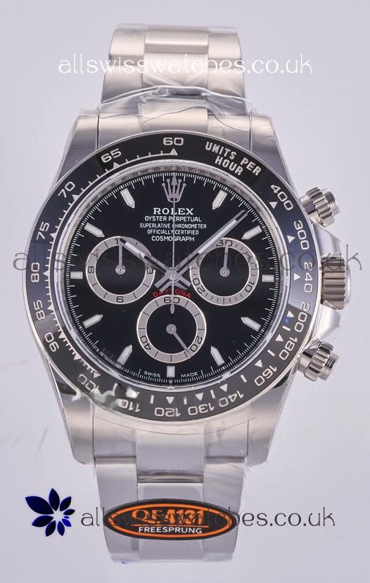 Rolex Daytona 126500 Black Dial Stick Markers FREE SPRUNG MVMT Super Clone Watch 