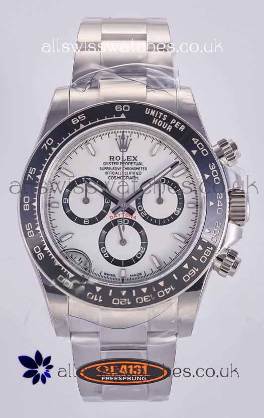 Rolex Daytona 126500 White Dial Stick Markers FREE SPRUNG MVMT Super Clone Watch 