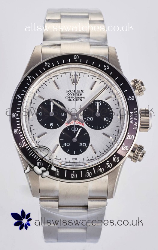 Rolex Daytona Paul Newman Steel Dial Custom Modded 4130 Mvnt Swiss Replica