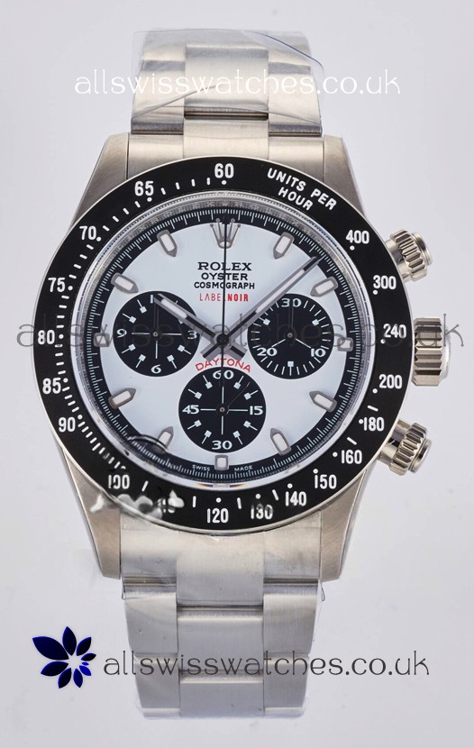 Rolex Daytona Paul Newman Label Noir Blue Dial Custom Modded 4130 Mvnt Swiss Replica