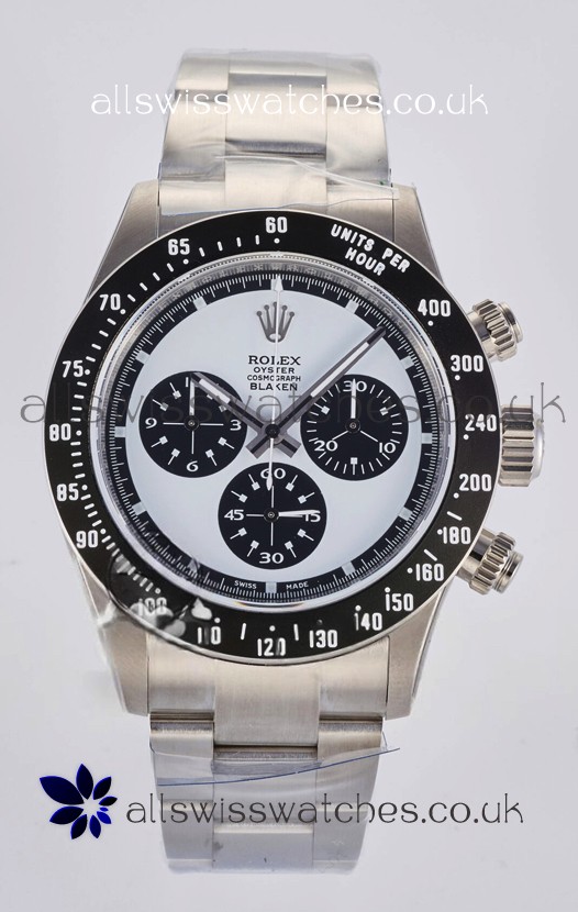Rolex Daytona Paul Newman Blaken Blue Dial Custom Modded 4130 Mvnt Swiss Replica