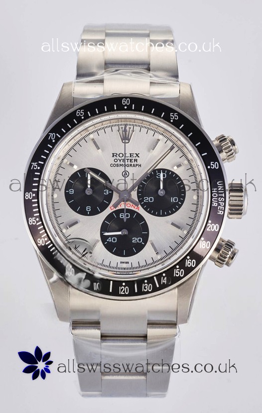 Rolex Daytona Paul Newman Steel Dial Custom Modded 4130 Mvnt Swiss Replica