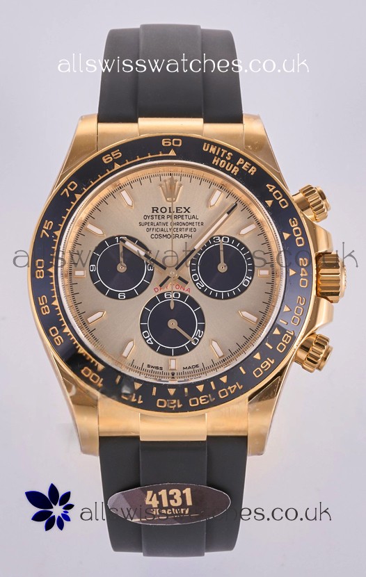 Rolex Daytona 126518 Gold Dial FREE SPRUNG MVMT Super Clone Watch 