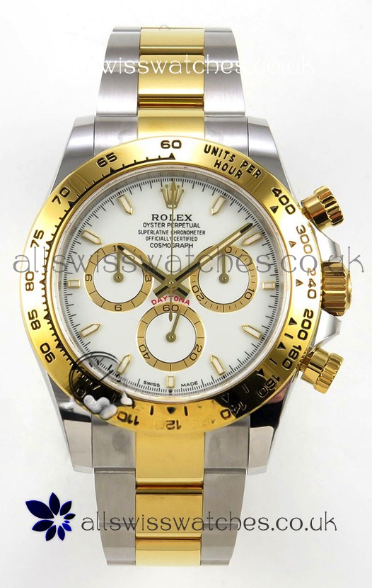 Rolex Daytona 126503 Two Tone White Dial FREE SPRUNG MVMT Super Clone Watch 