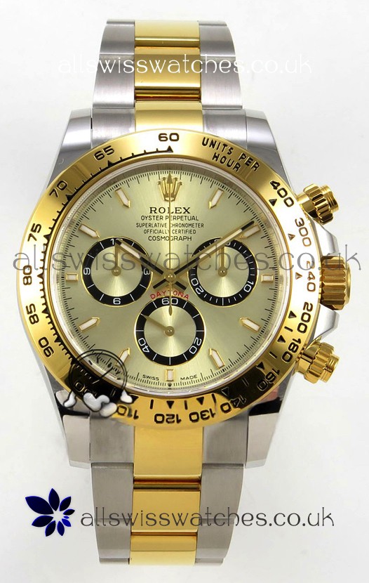 Rolex Daytona 126503 Two Tone Gold Dial FREE SPRUNG MVMT Super Clone Watch 