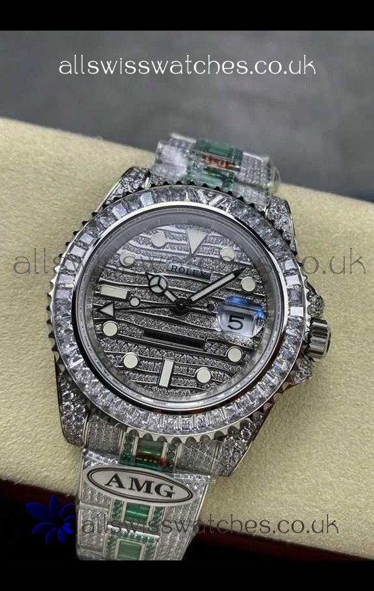Rolex GMT Masters II Iced Out Dial and Casing Super Clone Watch