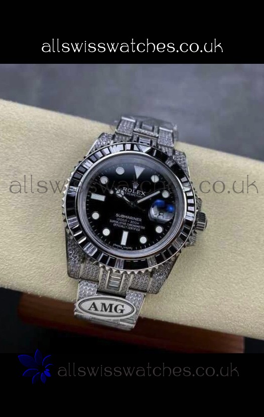 Rolex Submariner 116610 Iced Out Edition 15 Swiss Replica Watch 