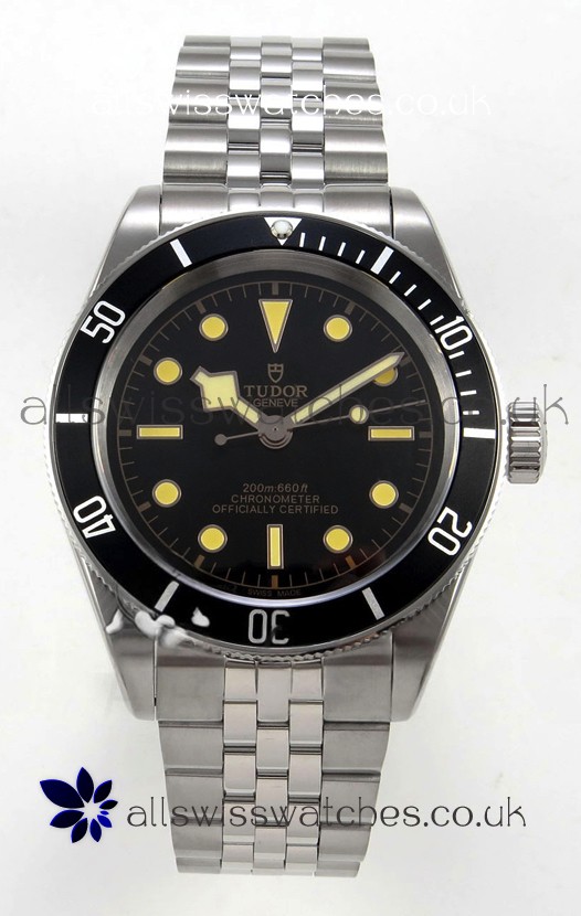 Tudor Black Bay 41 Black Dial and Bezel Jubilee Super Clone Watch 