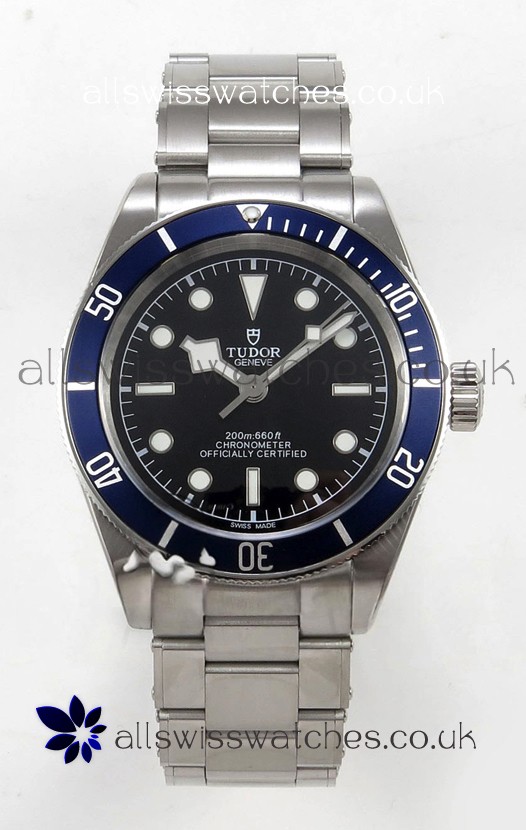 Tudor Black Bay 41 Black Dial Blue Bezel Oyster Super Clone Watch 