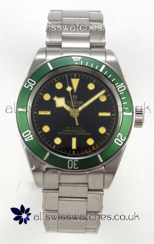 Tudor Black Bay 41 Black Dial Green Bezel Oyster Super Clone Watch 
