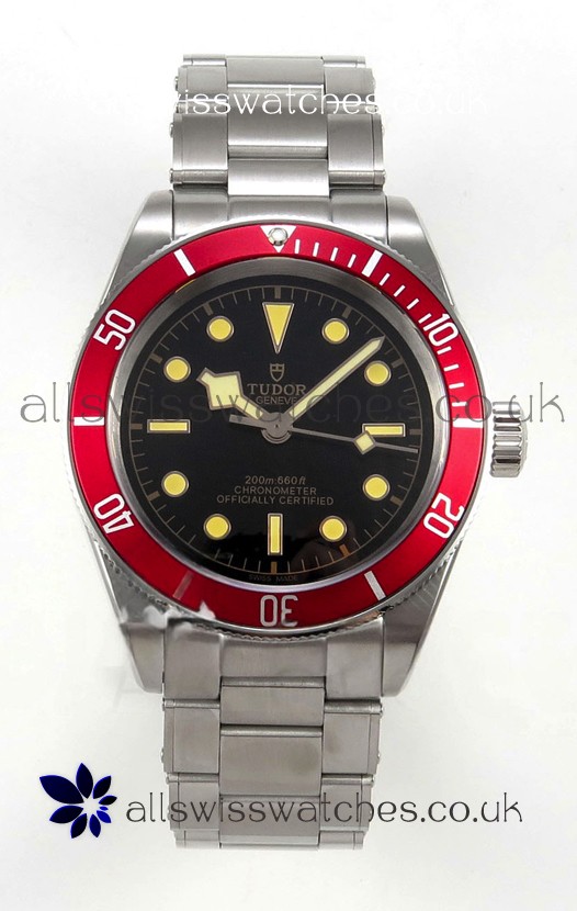 Tudor Black Bay 41 Black Dial Red Bezel Oyster Super Clone Watch 