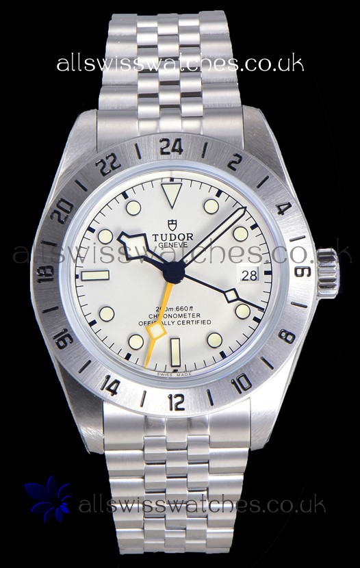 Tudor Black Bay PRO 79470-0004 GMT White Dial Jubilee Super Clone Watch 