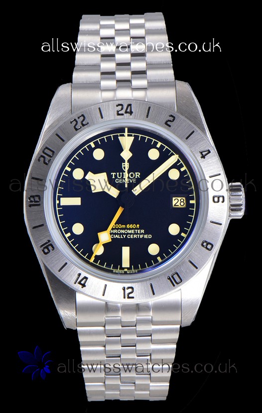 Tudor Black Bay PRO 79470-0001 GMT Black Dial Jubilee Super Clone Watch 