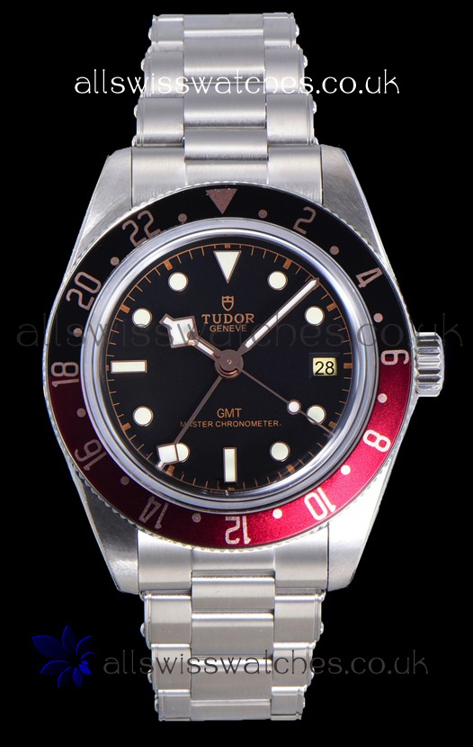 Tudor Black Bay GMT Black Dial Watch Black/Red Bezel Super Clone Watch 