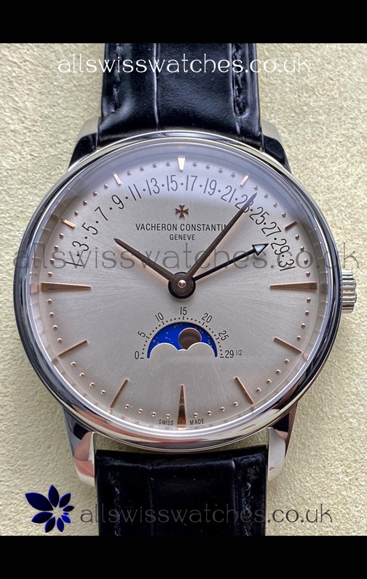 Vacheron Constantin Patrimony Moonphase Stainless Steel Champange Dial Swiss Replica Watch 