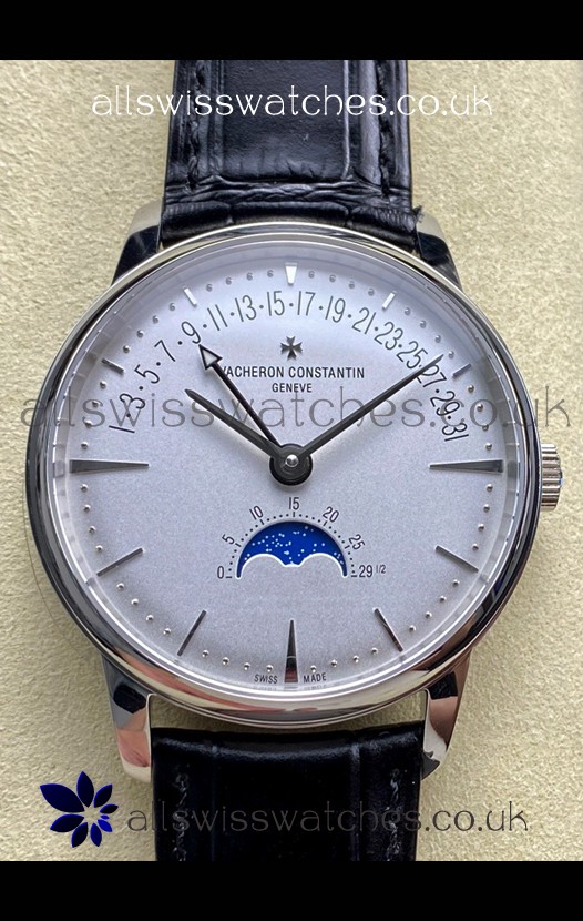 Vacheron Constantin Patrimony Moonphase Stainless Steel Steel Dial Swiss Replica Watch 