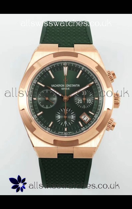 Vacheron Constantin Overseas Chronograph Rose Gold Green Dial Super Clone Watch 