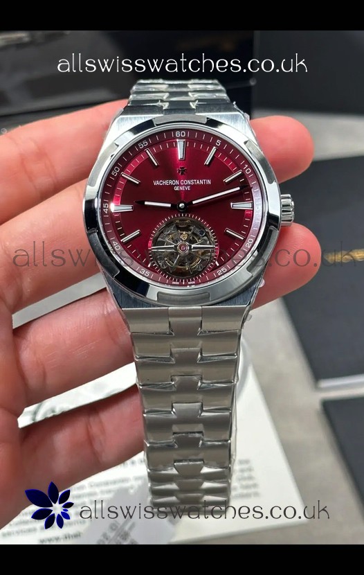 Vacheron Constantin Overseas Tourbillon Red Dial Super Clone Watch 