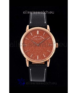 A.Lange & Sohne Saxonia Thin Swiss Replica Watch Rose Gold Case Starry Dial