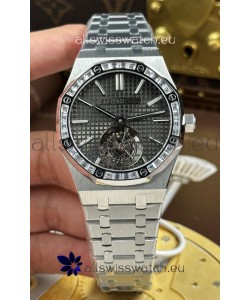 Audemars Piguet Super Clone Royal Oak Flying Tourbillon 41mm Grey Dial Watch 