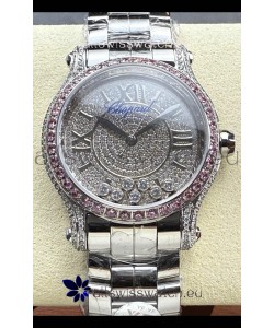 Chopard Happy Sport Super Clone Automatic Watch 36MM in Steel Casing Mossanites Dial