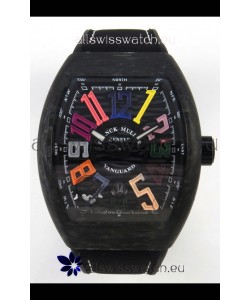 Franck Muller Super Clone Vanguard V45 Racing Carbon Watch in Nylon Strap