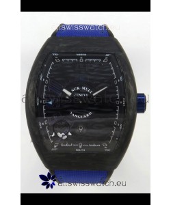 Franck Muller Super Clone Vanguard V45 Racing Carbon Watch in Nylon Strap