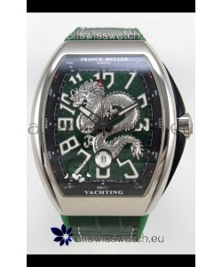 Franck Muller Vanguard Super Clone Yachting Dragon V45 Green Dial Stainless Steel Case Watch 