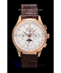Jaeger LeCoultre Master Control Chronograph Calendar Rose Gold Swiss Replica Watch 