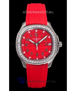 Patek Philippe Super Clone Aquanaut Stainless Steel Red Dial 38.5MM Watch 