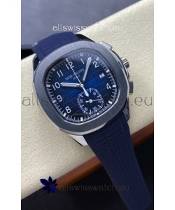 Patek Philippe Aquanaut Super Clone 5968 Chronograph Steel Casing Blue Dial Watch 