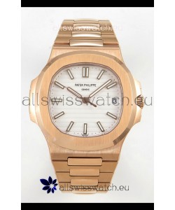 Patek Philippe Super Clone Nautilus 5711/1R-001 in Rose Gold White Dial