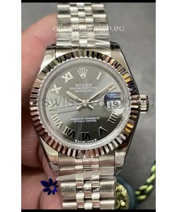 Rolex Datejust Super Clone Grey Dial Steel Casing Watch 28MM